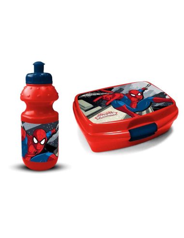Boîte à goûter PVC + Gourde Spider-man -New discount.com