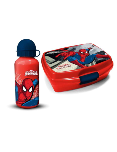 Caja de aperitivos de PVC + botella de hombre araña -New discount.com