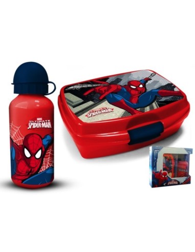 Boîte à goûter PVC + Gourde Spider-man - New discount.com
