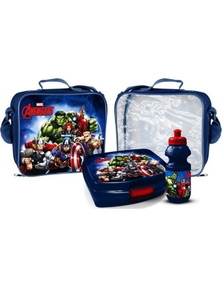 Avengers Thermal Lunchpaket mit Brotdose und Wasserflasche Avengers...