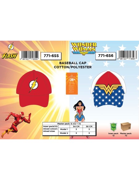 Flash Cap y Wonder Woman -New discount.com