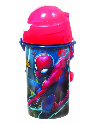 Bottiglia automatica Spider-Man Marvel 500 ML, SISTEMA Sistema anti...