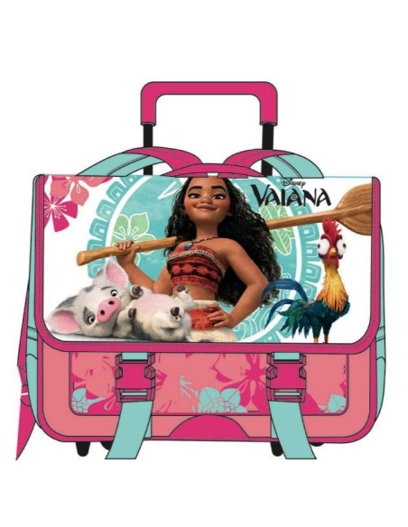 Cartable trolley avec roulettes Vaiana Disney- Qualité supérieure
