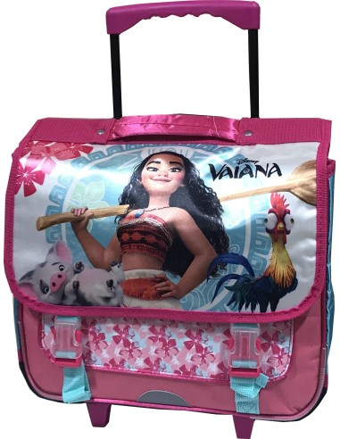 Cartable trolley avec roulettes Vaiana Disney- Qualité supérieure -...