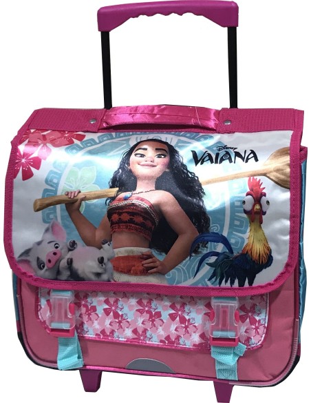 Cartable trolley avec roulettes Vaiana Disney- Qualité supérieure -...