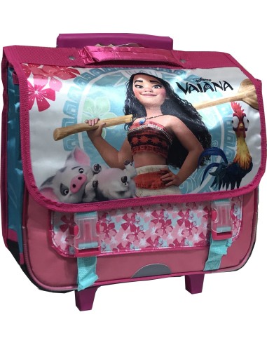Cartable trolley avec roulettes Vaiana Disney- Qualité supérieure -...