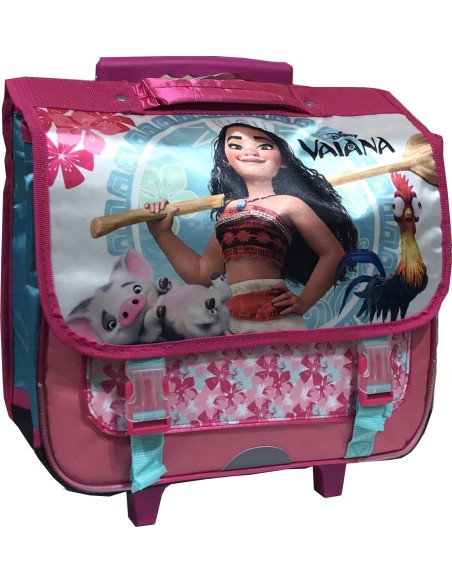 Cartable trolley avec roulettes Vaiana Disney- Qualité supérieure -...
