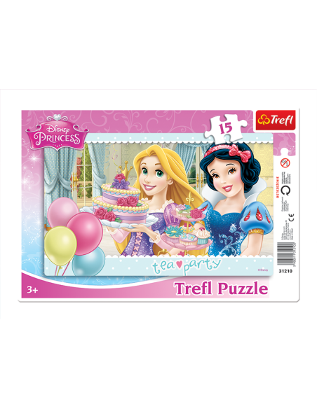 Puzzles Tea party - Cadre 15 pièces  Princess Disney