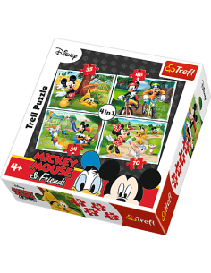Puzzles Mickey et Minnie Disney - 4 en1 Puzzles