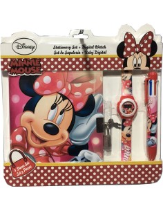 Set Minnie Bloc Note + montre + stylo 6 couleurs - New discount.com
