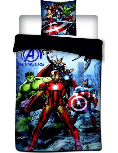 Parure Housse de Couette Avengers + Taies d'Oreiller Avengers - New...