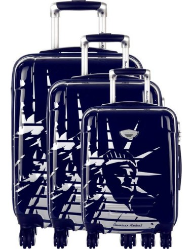 American Revival - Set de 3 Valises Rigide ABS & Polycarbonate 4 Ro...