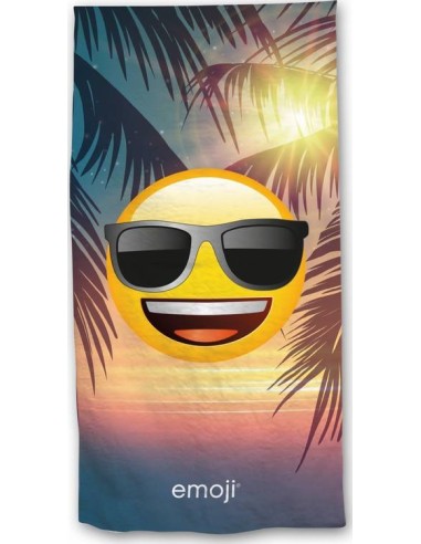 Drap de plage ou drap de bain Emoji en vacances - New discount.com