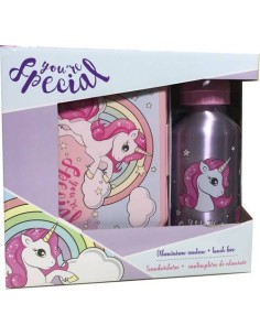 Boîte à goûter PVC + Gourde  Licorne Disney