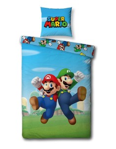 Housse de couette Super Mario Bros en coton - New discount.com