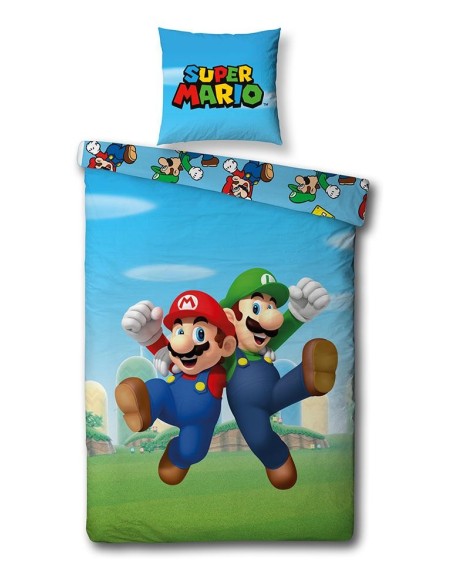 Housse de couette Super Mario Bros en coton - New discount.com