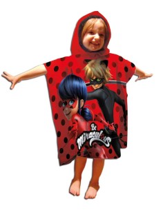 Poncho de bain Miraculous à capuche - New discount.com