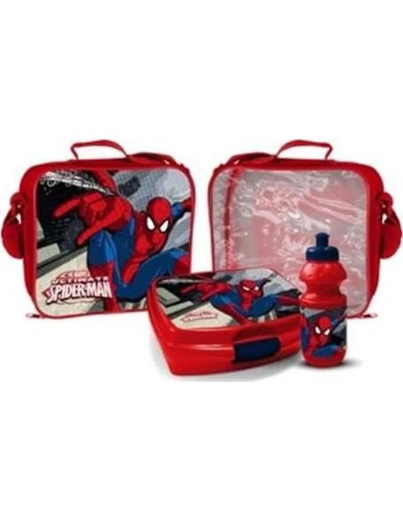 Sac isotherme Spiderman avec boîte à goûter et gourde Spiderman Mar...