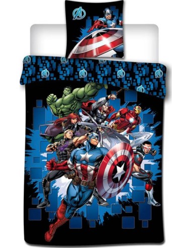 Parure Housse de Couette Avengers + Taies d Oreiller Avengers - New...