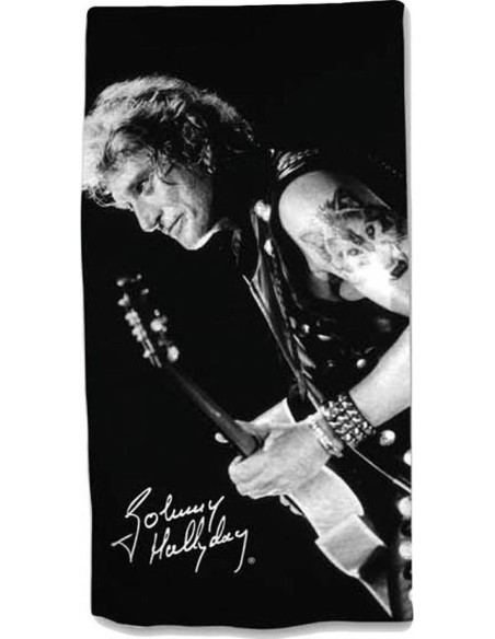 Toalla de playa de algodón Johnny Hallyday -New discount.com