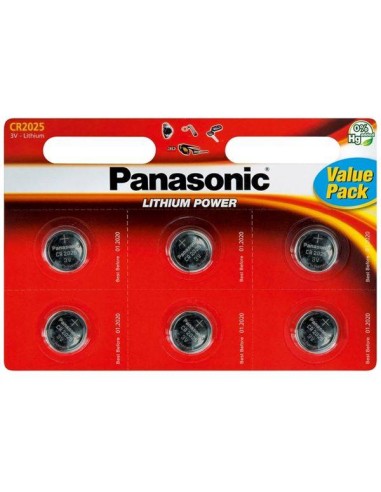 Battery Lithium PANASONIC CR2025 x 6