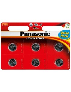 Piles Lithium PANASONIC CR2032  x 6
