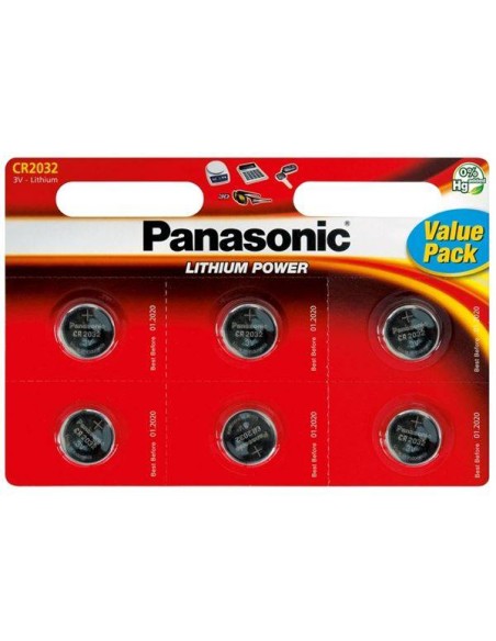 Batteries Lithium PANASONIC CR2032 x 6