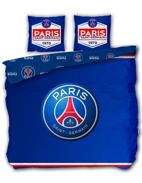 Parure de lit Paris Saint-Germain 240 X 220 Cm - PSG -En Coton - Ne...