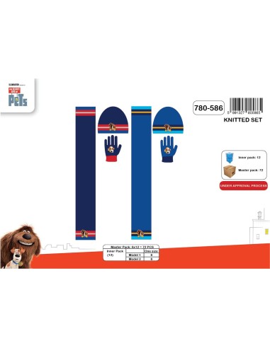 Set 3-piece Cap + scarf + gloves Like Beasts