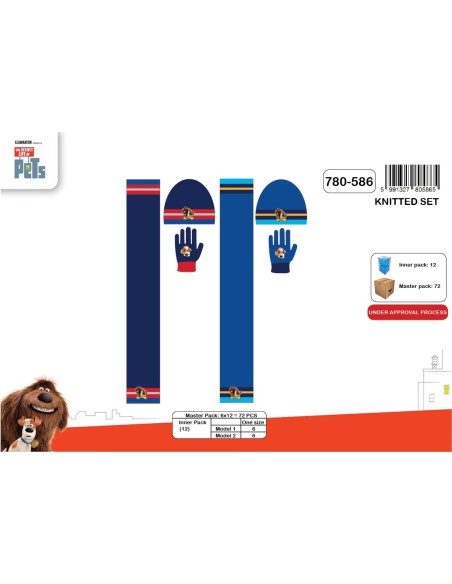 Set 3 pièces Bonnet + écharpe + gants Comme des Bêtes