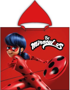Poncho de bain Miraculous à capuche en coton - New discount.com