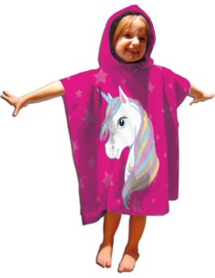 Poncho de baño con capucha de algodón Unicornio -New discount.com