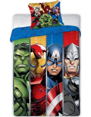 Parure Housse de Couette Avengers + Taies d Oreiller Avengers - New...