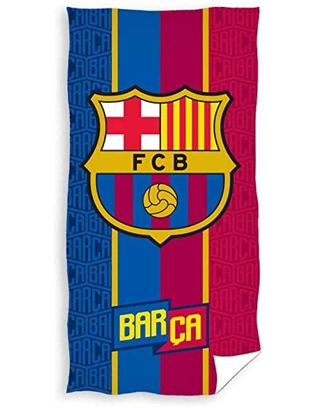 Drap de plage ou drap de bain FC Barcelone en coton - New discount.com
