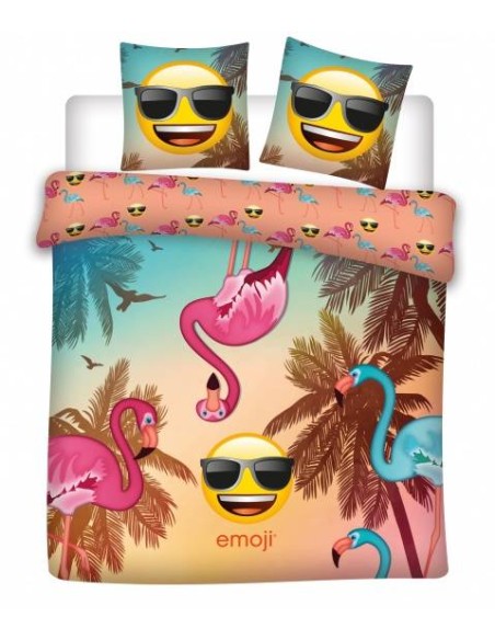 Parure de lit emojie en coton  - New discount.com