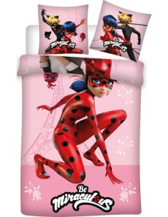 Housse de couette Miraculous en Coton en rose - New discount.com