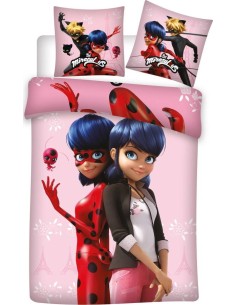 Housse de couette Miraculous en Coton en rose - New discount.com 2