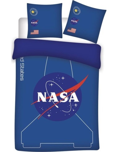 Parure housse de couette Nasa en bleu - New discount.com