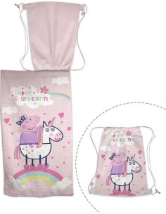 Drap de bain avec sac piscine Peppa Pig - New discount.com