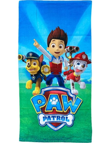 Serviette de plage ou drap de bain Paw Patrol en coton - New discou...