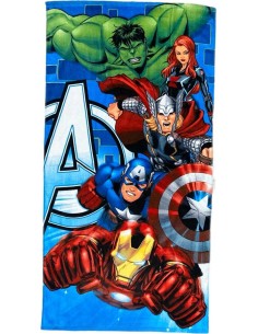Serviette de plage ou drap de bain Avengers Marvel en coton
