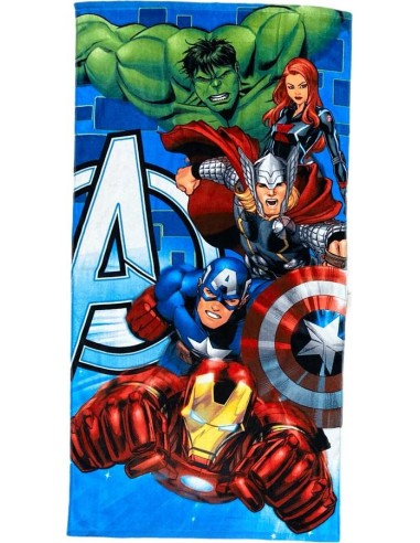 Serviette de plage ou drap de bain Avengers Marvel en coton - New d...